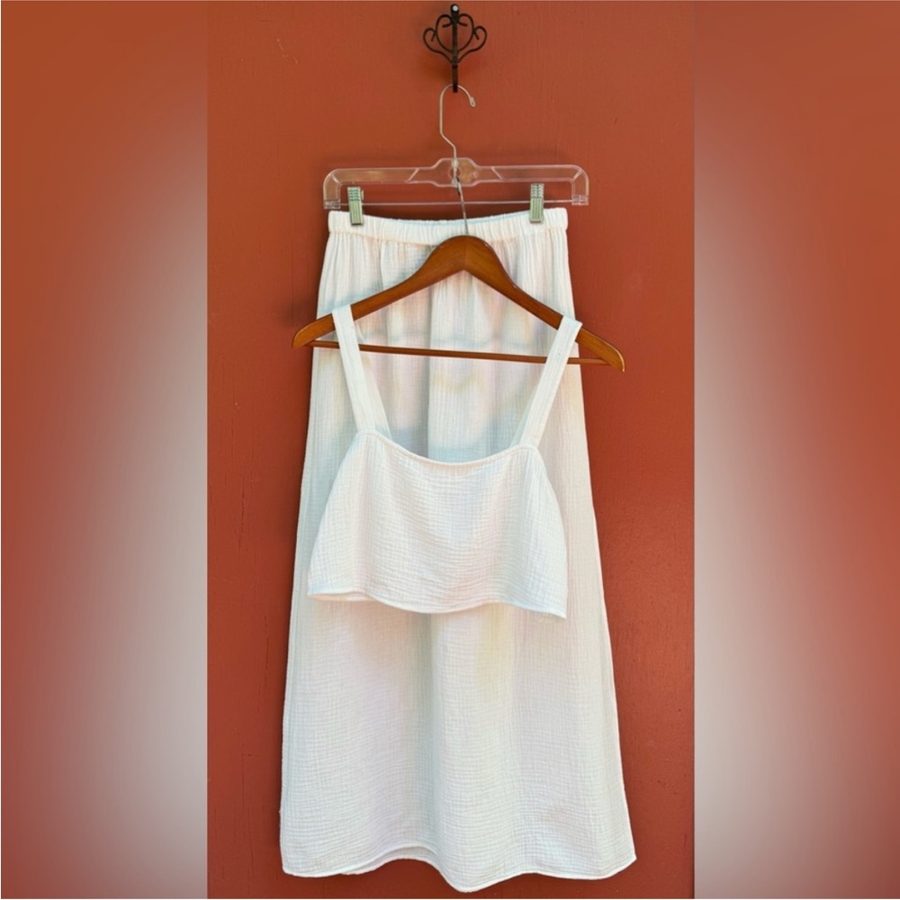 Reformation white set. Soft set worn once